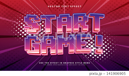 Start Game Pixel Style editable text effect Start Game Pixel Style editable text effect 141906905