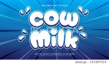 Cow Milk 3d editable text effect Template Cow Milk 3d editable text effect Template 141907014