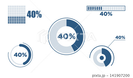 40 percentage infographic icon set 40 percentage infographic icon set 141907200