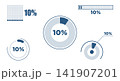 10 percentage infographic icon set 141907201