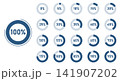 Infographic circle with percentage from 0 to 100 loading progress interface icon 141907202