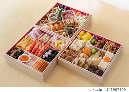 お節料理 3段重 141907509