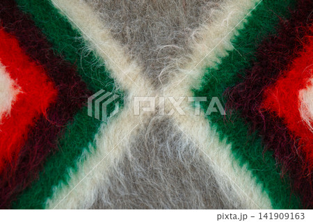 A close-up view of a wool blanket 141909163