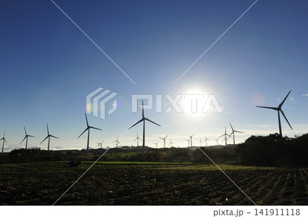 布引高原の風力発電風車 布引高原の風力発電風車 141911118