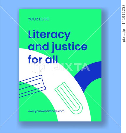 International Literacy Day Social Media Vertical Poster Flat Cartoon Background International Literacy Day Social Media Vertical Poster Flat Cartoon Background 141911258