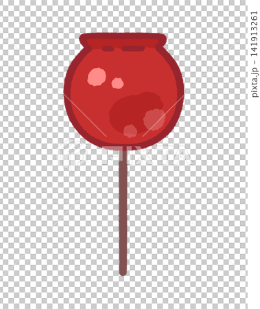 Color illustration of candy apple 141913261