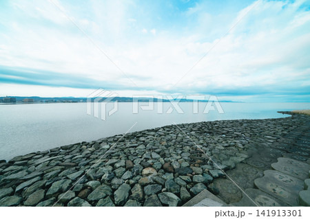 島根県の宍道湖の朝 島根県の宍道湖の朝 141913301