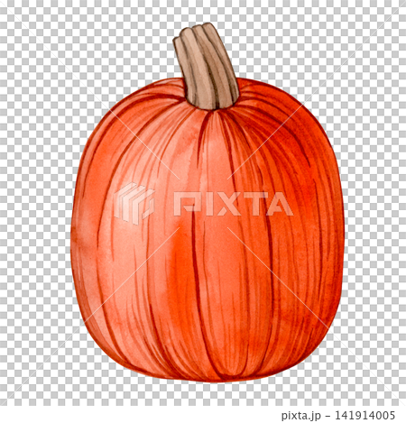 Autumn pumpkin. Watercolor clipart, vintage illustration. Autumn pumpkin. Watercolor clipart, vintage illustration. 141914005
