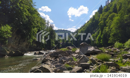 Mountain river Prut in Yaremche, Ivano-Frankivsk region, Ukraine Mountain river Prut in Yaremche, Ivano-Frankivsk region, Ukraine 141914019