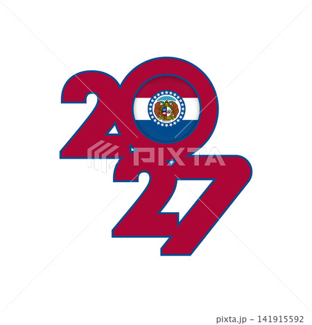 2027 banner with Missouri flag inside. 141915592