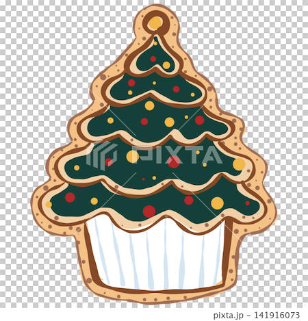 Christmas Tree Gingerbread Cookie in Cupcake Wrapper Christmas Tree Gingerbread Cookie in Cupcake Wrapper 141916073