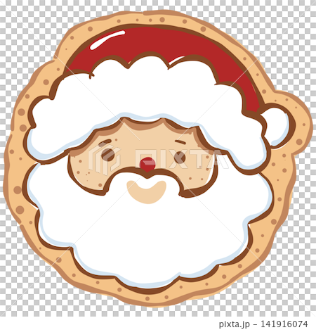 Santa Claus Gingerbread Cookie with Christmas Icing 141916074