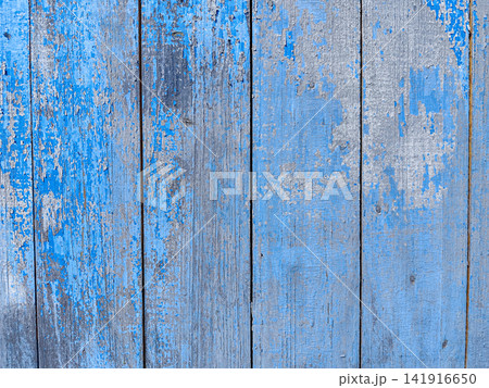 Background of Shabby Wooden Planks with Weathered Blue Paint Background of Shabby Wooden Planks with Weathered Blue Paint 141916650