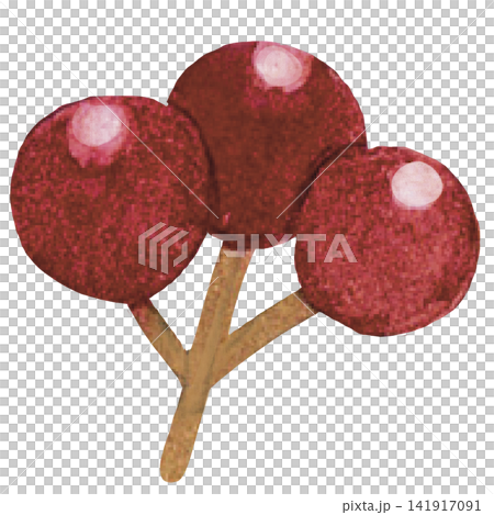 Red Berry Cluster Watercolor Clipart Red Berry Cluster Watercolor Clipart 141917091