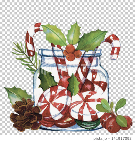 Christmas Candy Cane Gift Basket 141917092
