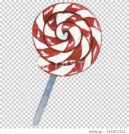 Peppermint Lollipop Watercolor Clipart 141917152