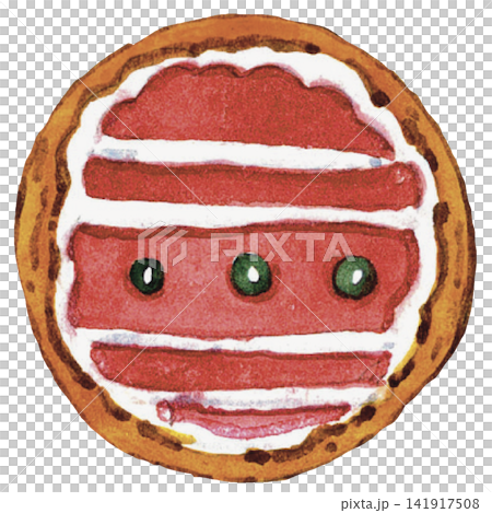 Red White Christmas Cookie Watercolor Red White Christmas Cookie Watercolor 141917508