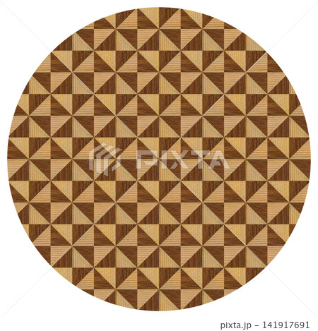 Repeating Walnut and Pine Wood Marquetry Compass Star Parquet Floor Repeating Walnut and Pine Wood Marquetry Compass Star Parquet Floor 141917691
