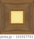 Walnut and Pine Wood Marquetry Compass Star Parquet Pattern Texture 141917741