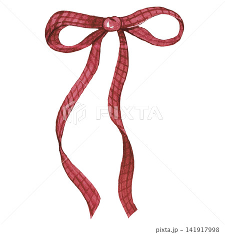 Red Christmas Ribbon Bow Red Christmas Ribbon Bow 141917998
