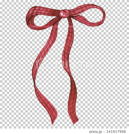 Red Christmas Ribbon Bow 141917998