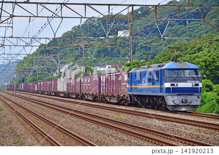 東海道本線 二宮ー大磯 JR貨物 EF210-355(吹田) 東海道本線 二宮ー大磯 JR貨物 EF210-355(吹田) 141920213