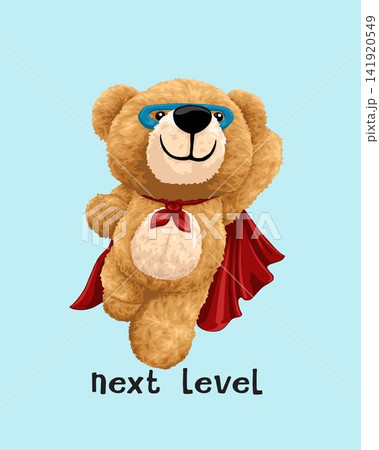 Vector illustration of hand drawn teddy bear in superhero costume Vector illustration of hand drawn teddy bear in superhero costume 141920549