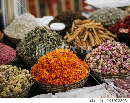Spices in Baku market - Azerbaijan: seeds and other plant substance primarily used for flavoring or coloring food Spices in Baku market - Azerbaijan: seeds and other plant substance primarily used for flavoring or coloring food 141922298