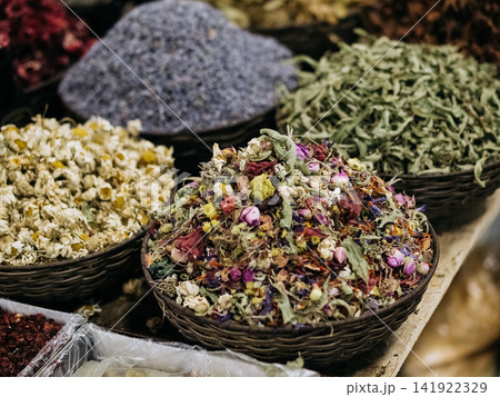 Spices in Baku market - Azerbaijan: seeds and other plant substance primarily used for flavoring or coloring food 141922329