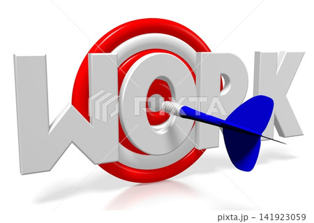 3D word/ darts illustration - work 3D word/ darts illustration - work 141923059