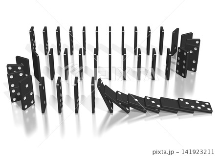 3D black dominoes 3D black dominoes 141923211