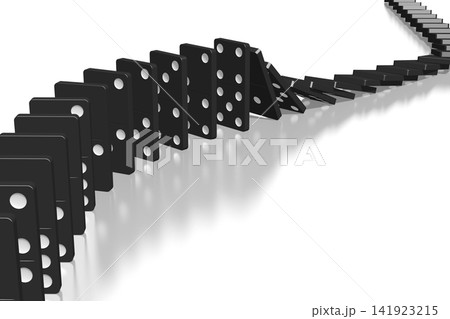 3D black dominoes 141923215