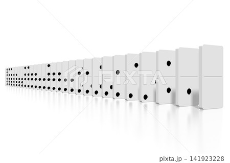 3D white dominoes 141923228