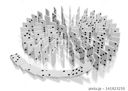 3D white dominoes 3D white dominoes 141923250