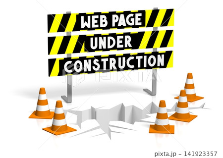 3D web page under construction 3D web page under construction 141923357