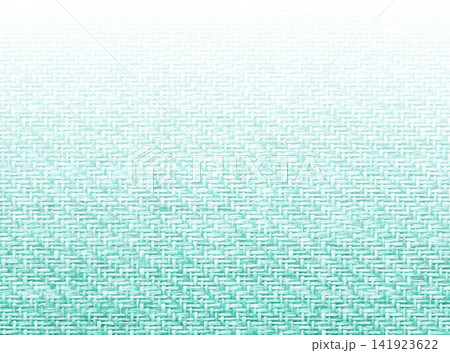 薄青緑の編み込みテクスチャ背景素材 上から下へ濃くなるグラデーション  横 他色有 141923622