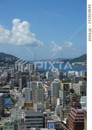 長崎市役所展望フロアからの景色 長崎市役所展望フロアからの景色 141924649