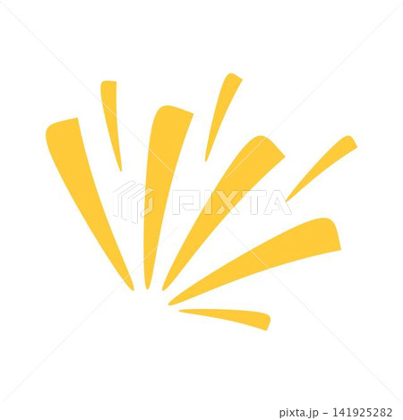 yellow burst graphic element shine pop 141925282