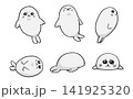 あざらしのデフォルメイラスト 141925320