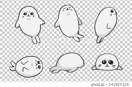 A stylized illustration of a seal A stylized illustration of a seal 141925320