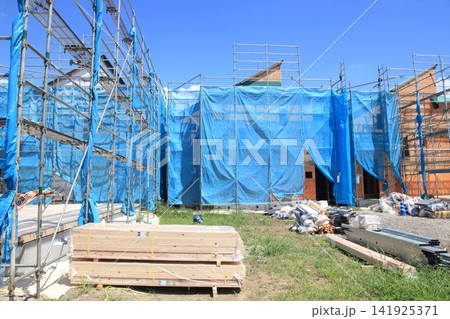 木造建築現場　戸建て住宅 141925371