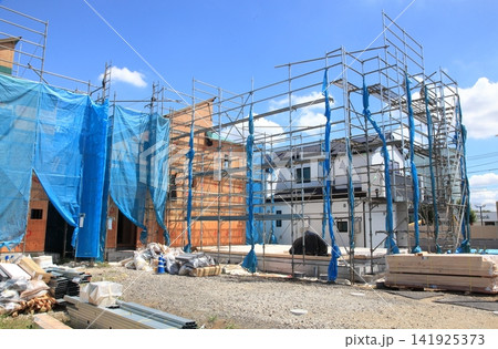 木造建築現場　戸建て住宅 141925373