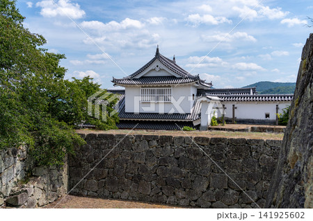 岡山県津山市の津山城(鶴山公園)に復元された備中櫓と美しい石垣 岡山県津山市の津山城(鶴山公園)に復元された備中櫓と美しい石垣 141925602