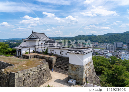 岡山県津山市の津山城(鶴山公園)に復元された備中櫓と美しい石垣 岡山県津山市の津山城(鶴山公園)に復元された備中櫓と美しい石垣 141925608