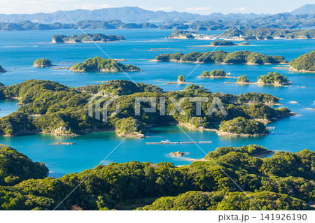 長崎県佐世保市 展海峰展望台から望む九十九島の絶景 長崎県佐世保市 展海峰展望台から望む九十九島の絶景 141926190