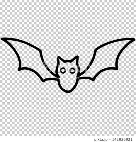 Halloween bat illustration (line art) Halloween bat illustration (line art) 141926921
