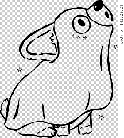 Cute Halloween Corgi Outlinei n Ghost Costume Hand Drawn Whimsical Illustration Cute Halloween Corgi Outlinei n Ghost Costume Hand Drawn Whimsical Illustration 141928028