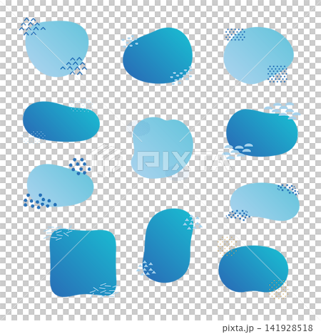 Text frame set: Round, heading, title, and dot decorative design elements Text frame set: Round, heading, title, and dot decorative design elements 141928518