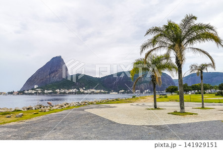 Botafogo Flamengo coastal beach promenade in Rio de Janeiro Brazil. 141929151