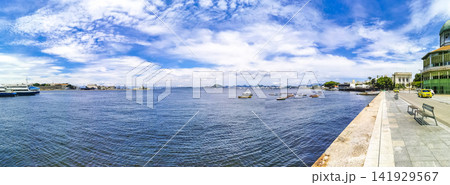 Centro coast beach promenade sea panorama Rio de Janeiro Brazil. 141929567